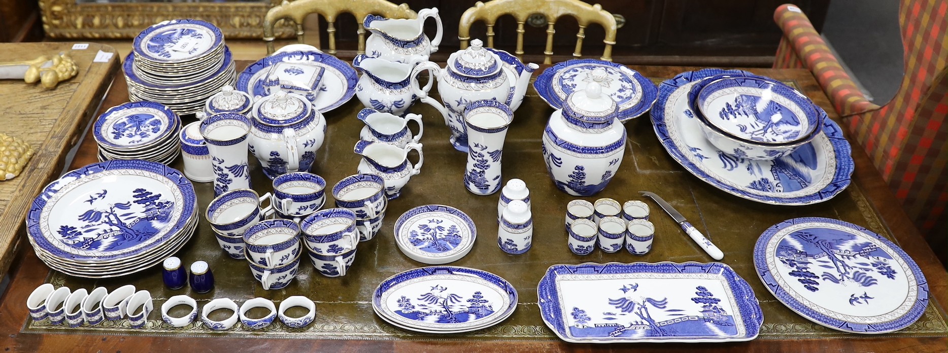 A large quantity of Booth's 'Real Old Willow' dinner wares